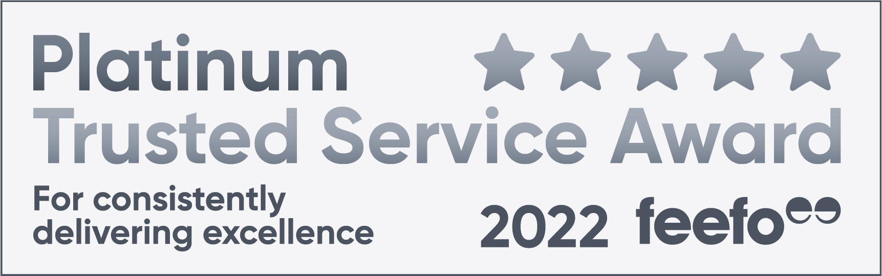 Platinum Trusted Service Award 2021 | For consistently delivering excellence